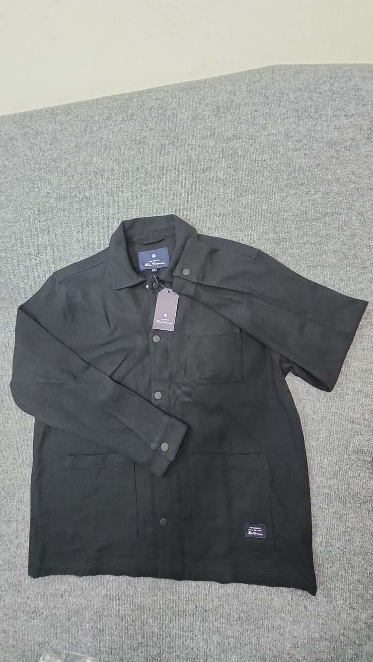 Ben Sherman Black Herringbone Chore Jacket Size L